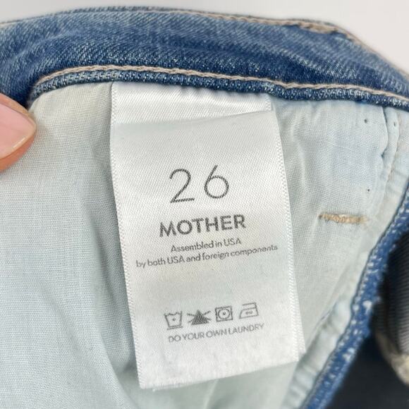 MOTHER | The Hustler Ankle Fray Jeans Scenic Route Medium Wash 26 - Picture 11 of 14